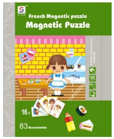 Kids Puzzle Mix & Match Magnetic Book Character Series Figures Face Toy Set A11
