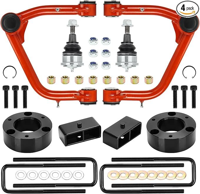 3″ Front & 2″ Rear Leveling Lift + Upper Control Arm w/Ball Joints Lift 2-4″ for