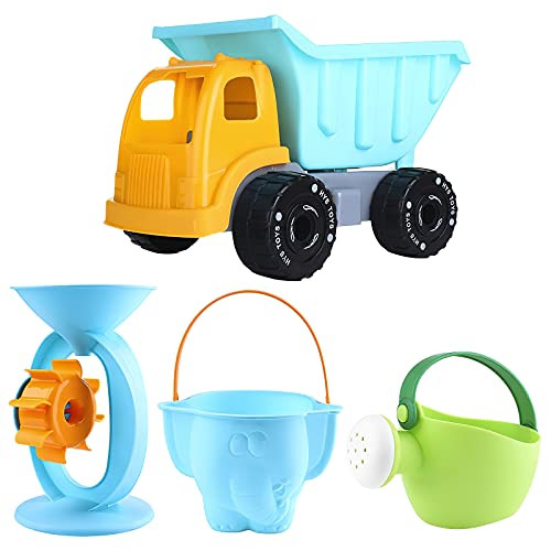 balnore Beach Toys with 20 Pieces Mesh Bag Pail Car Animals Castle and…