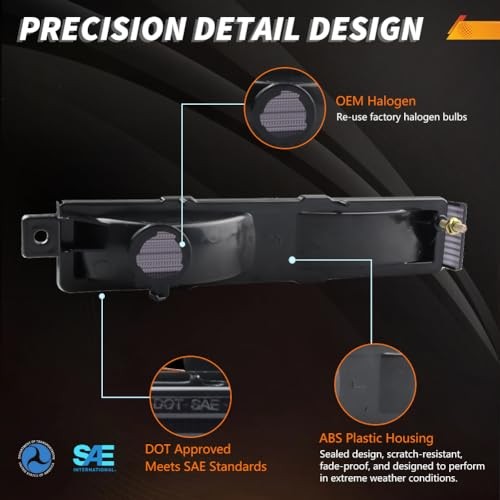 Front Turn Signal Marker Light Housing Compatible with Oldsmobile Smoked Lens