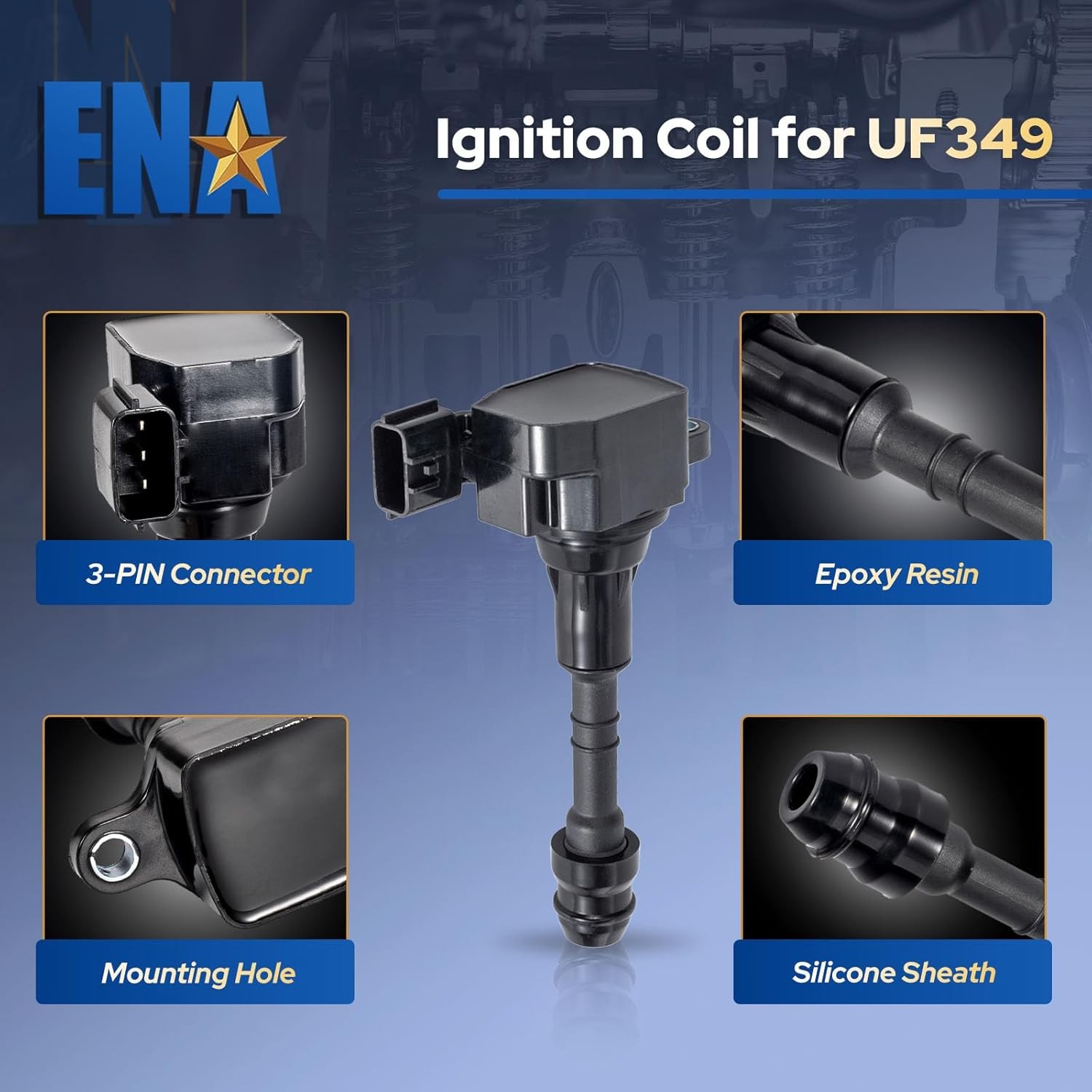 6 Ignition Coils Iridium Plugs For Nissan V6 3.5 UF349