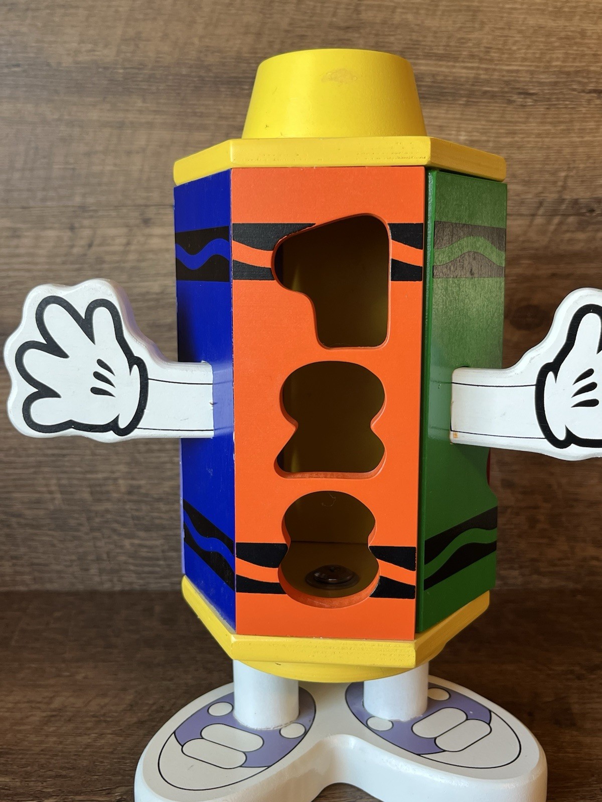 Crayola Learning Tower ABCs 123s Shapes Sorter Toy Colorful Wooden Pieces RARE