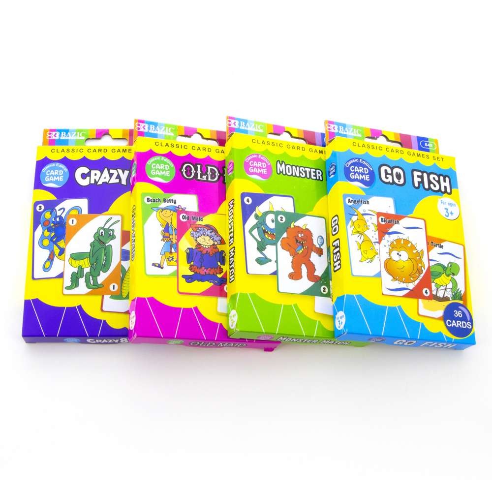 BAZIC Assorted Card Games, pack of 24