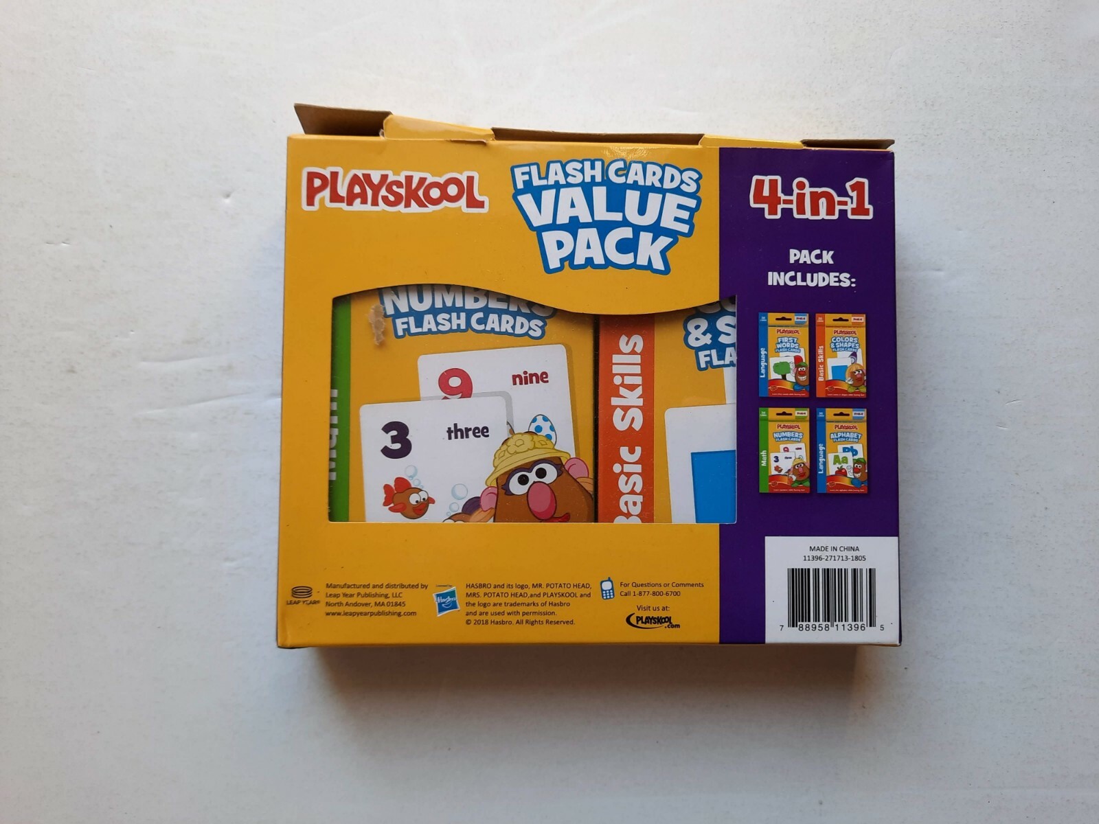 Playskool Flash Cards Value Pack – Alphabet/First Words/Shapes & Colors/Numbers