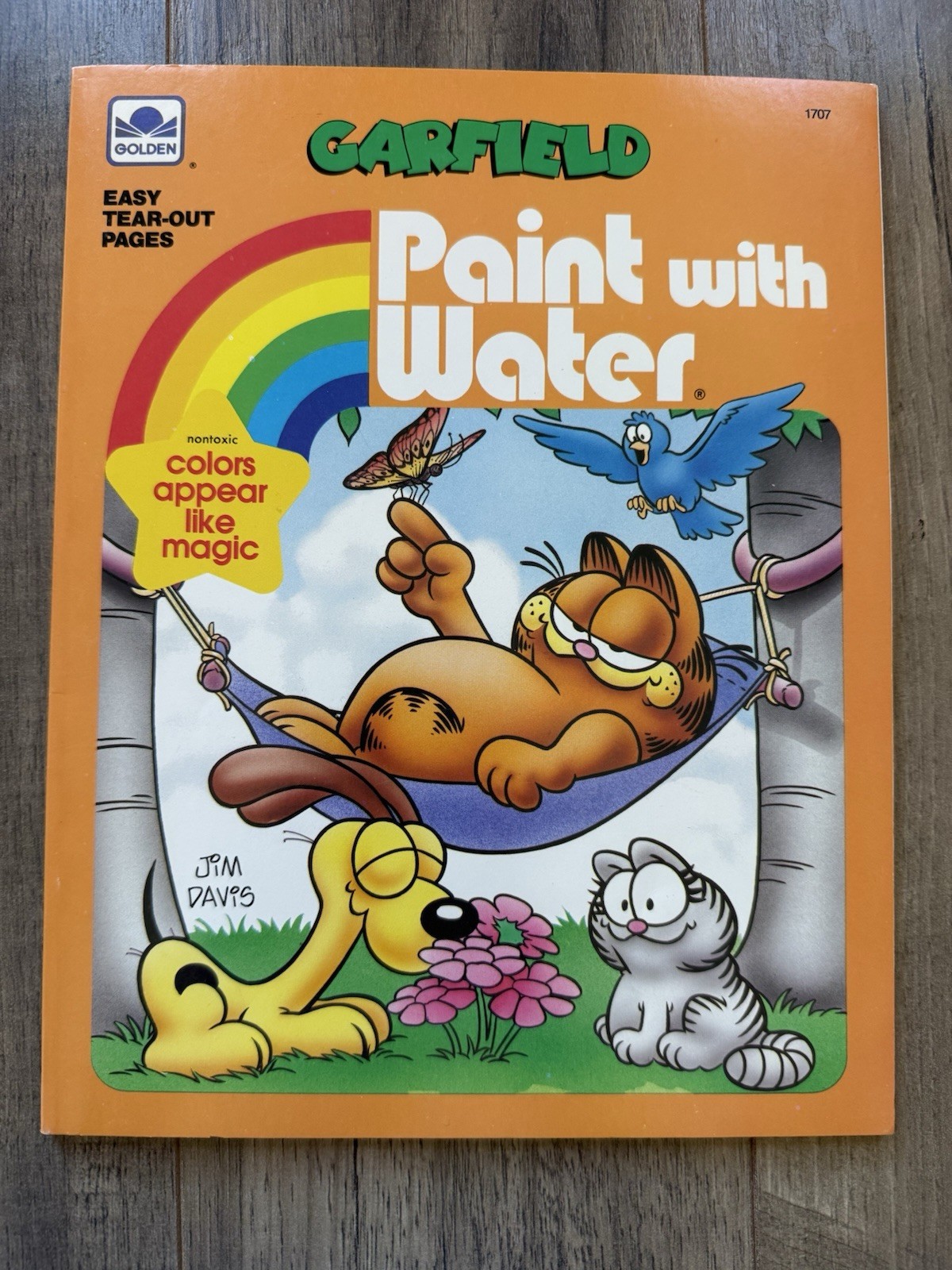 Golden GARFIELD Activity Book LOT Trace & Color Paint ‘N’ Marker With Water Cat