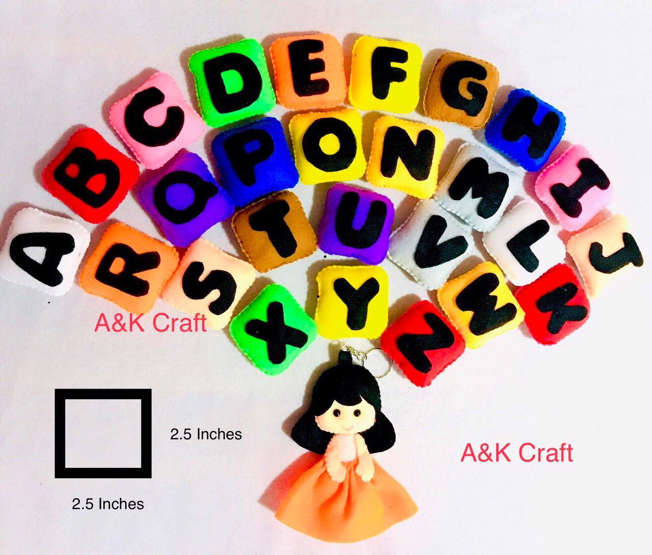 Alphabet Letters Felt Handmade Alphabet Set A-Z Nursery Help Soft Letters New