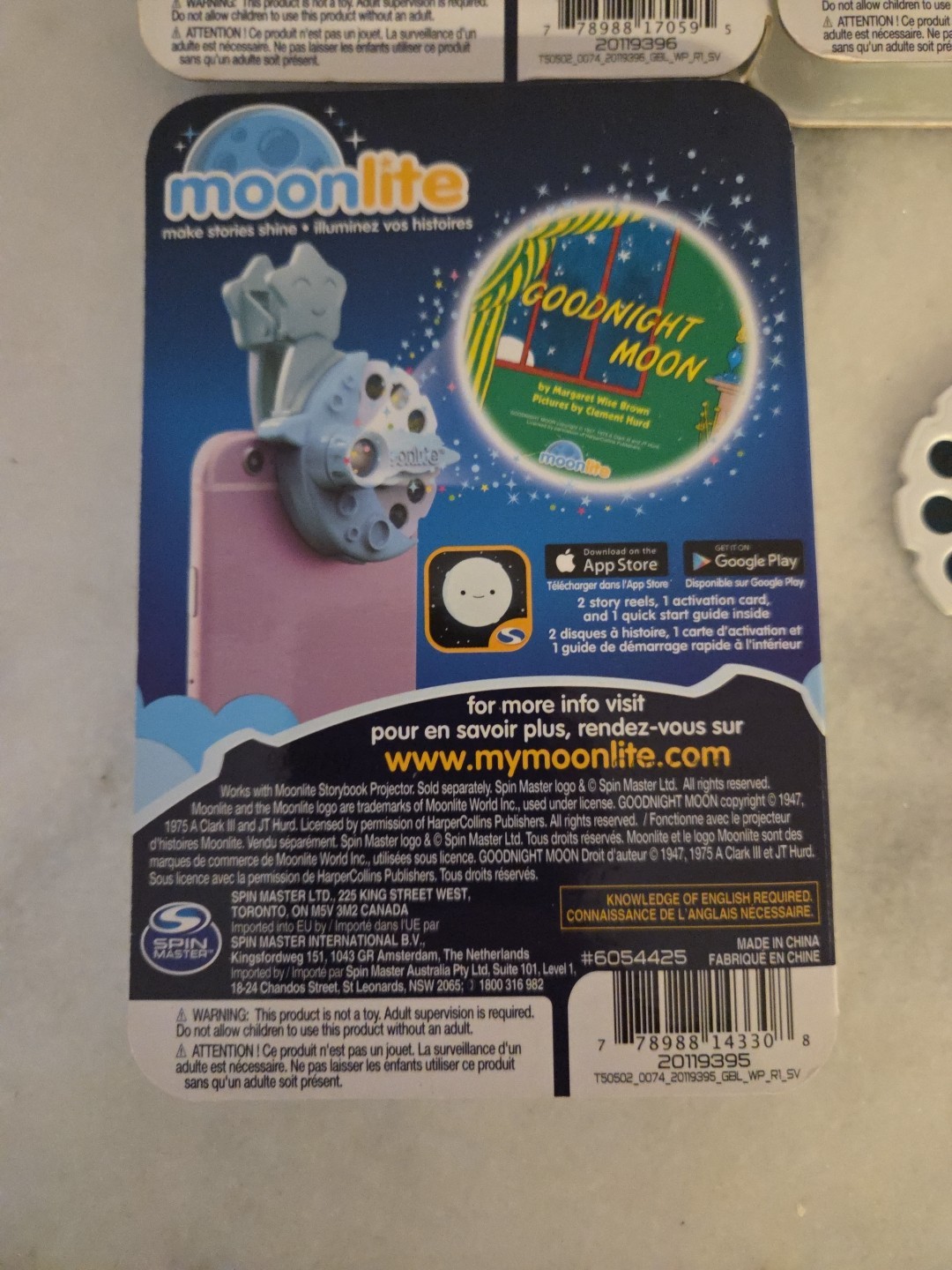 Lot Of 4 Moonlite Storybook Projector Story Reel Goodnight Moon Disney Frozen