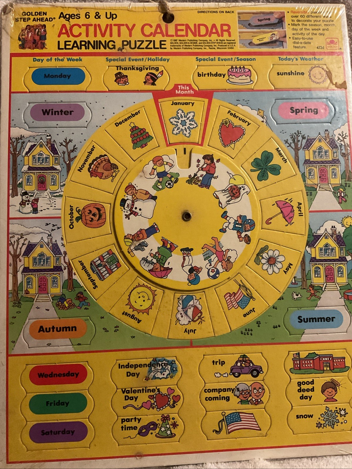 Golden Step Ahead Activity Calendar Puzzle Learning Puzzle New