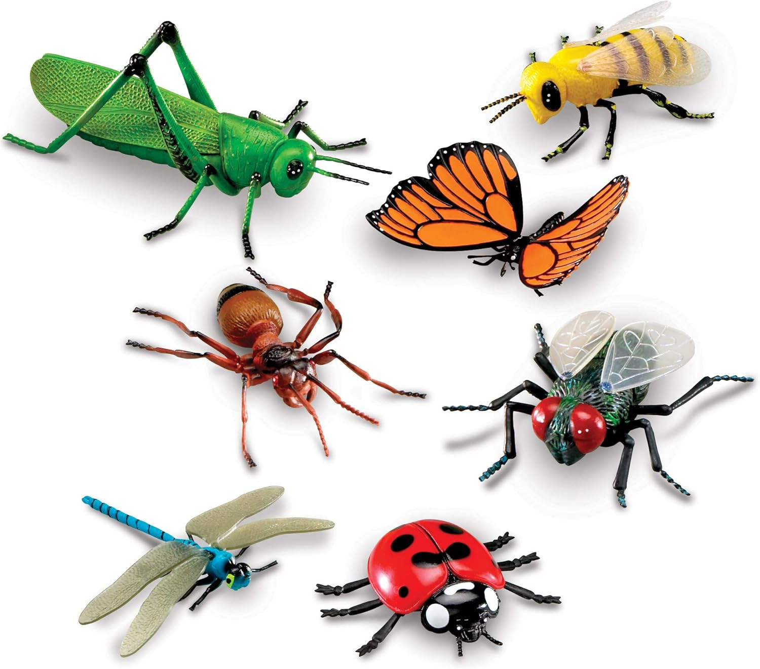 Jumbo Insects – 7 Pieces, Ages 3+ Toddler Learning Toys, Animal Toys for Kids, P
