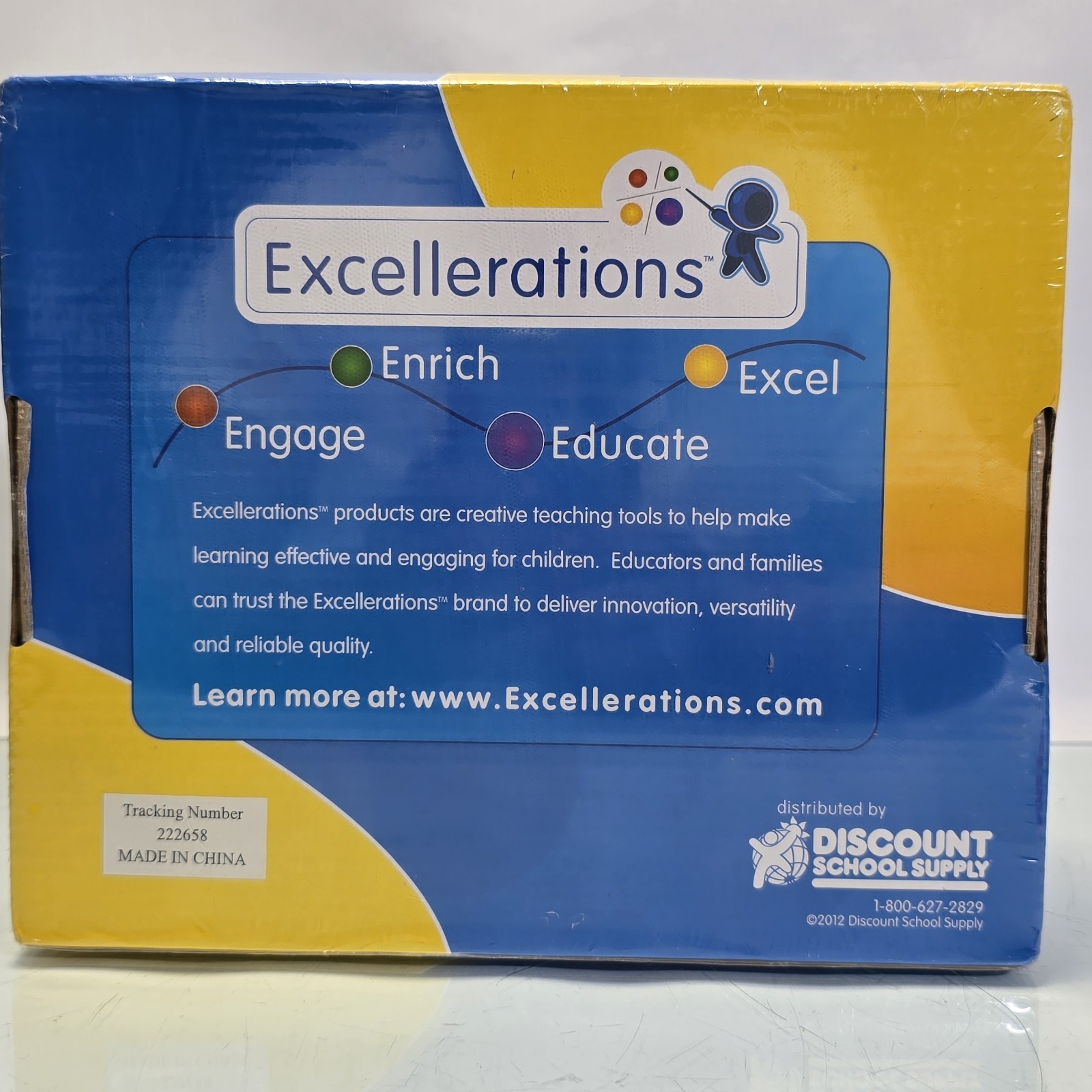 New Sealed Excellerations Animal Lacing Cards Wooden Fine Motor Learning Toy Set