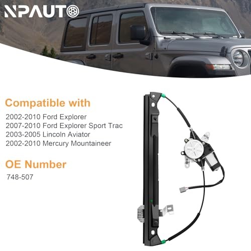 Rear Passenger Side Power Window Regulator w/Motor Replacement for 2002-10 Ford