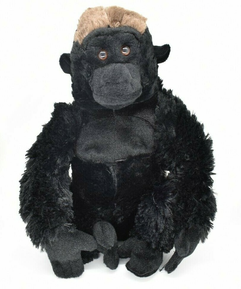 Gorilla, Silverback, Stuffed Animal Toy, Educational, Plush Realistic 12″ F906