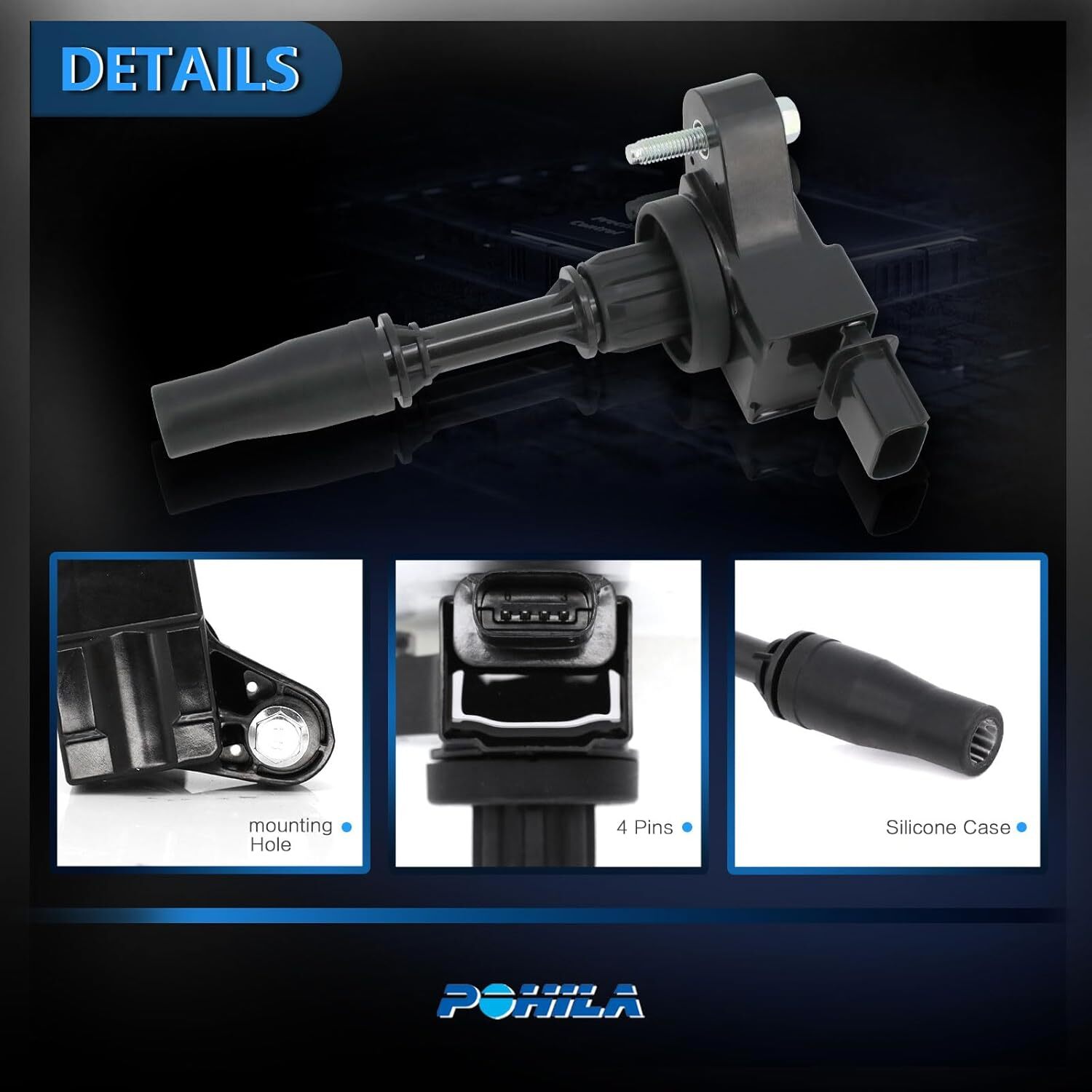 UF680 Ignition Coil Pack 4 Pcs Replacement for Buick Envision LaCrosse Regal,