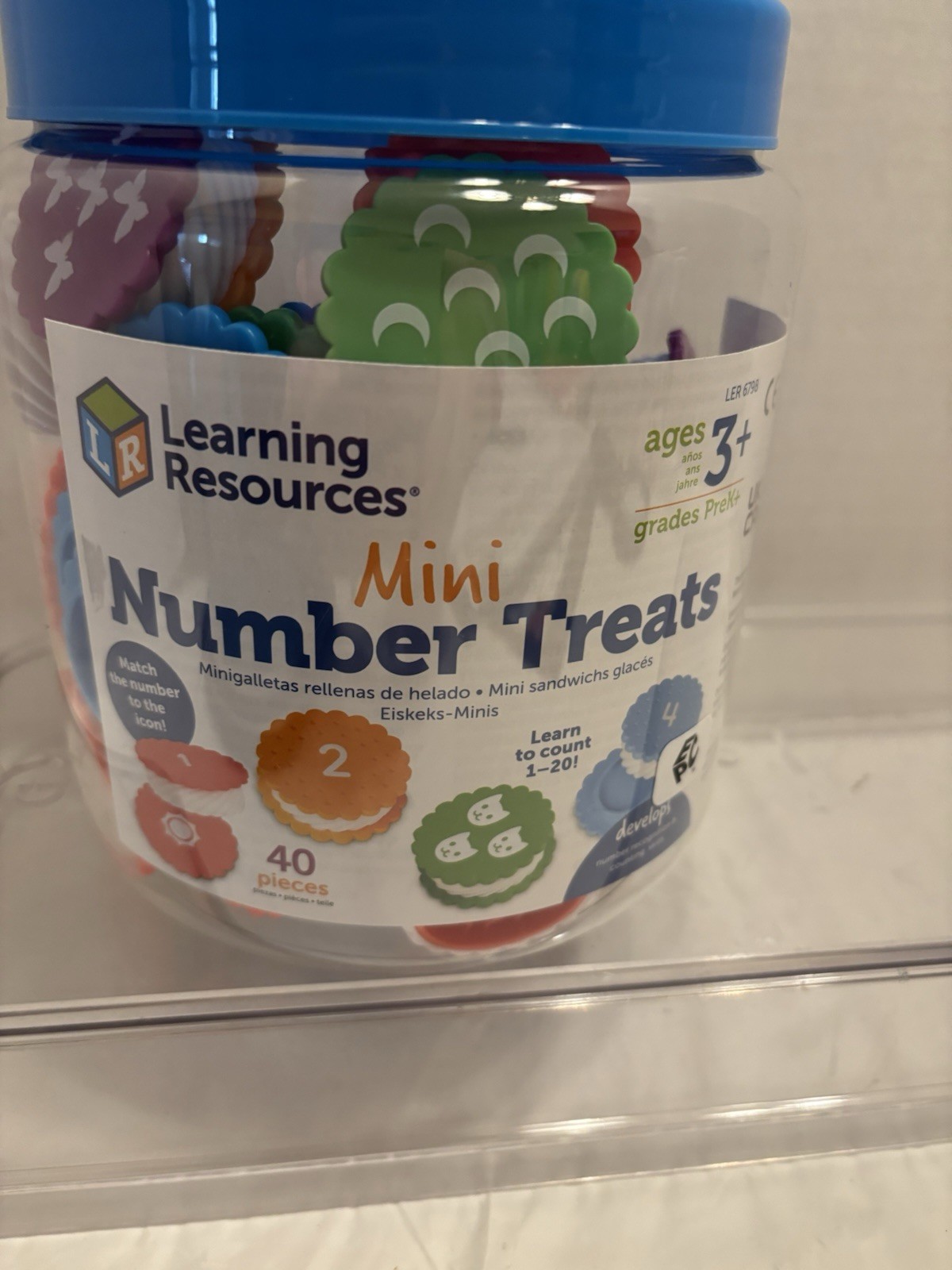 Number Treats By Learning Resources 1-20 Age 3+ Pre-K 40 Piece Educational