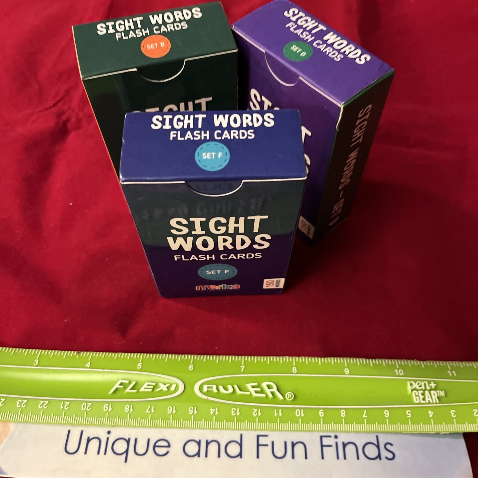Set Of 3 Sight Word Flashcards – Sets B,F &D EUC