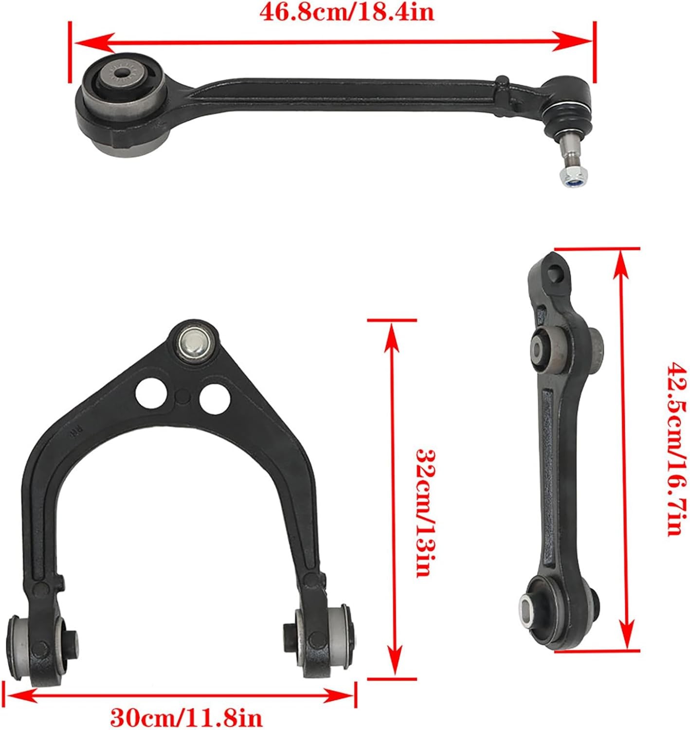 labwork 8pc Front Upper Lower Control Arms Suspension Kit Replacement for