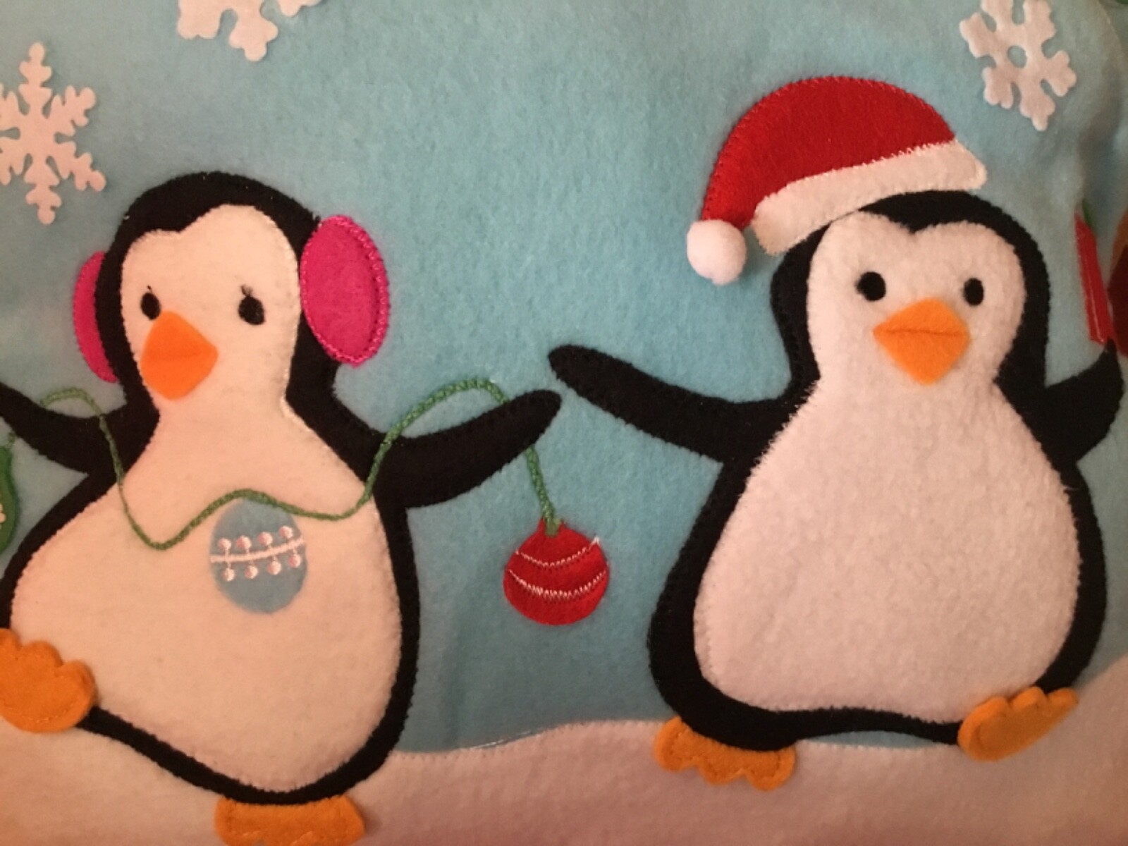 Penguin Felt Accent Pillow