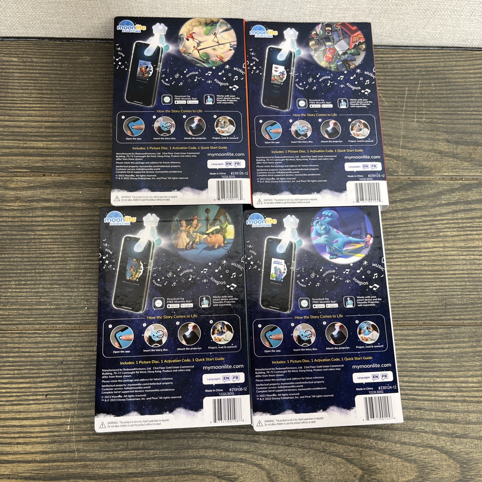 Moonlite Storytime Projector for Smartphones With Disney Pixar 4 Reels