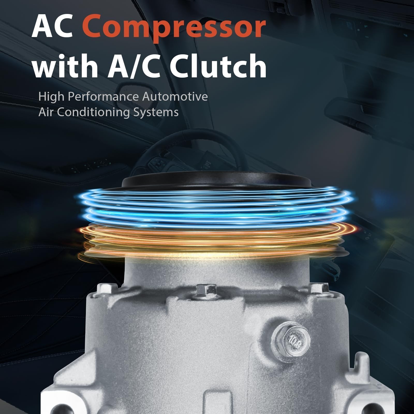 A/C Compressor with Clutch for Ford Focus 2.0L 2008-2013 Transit Connect 2.0L…