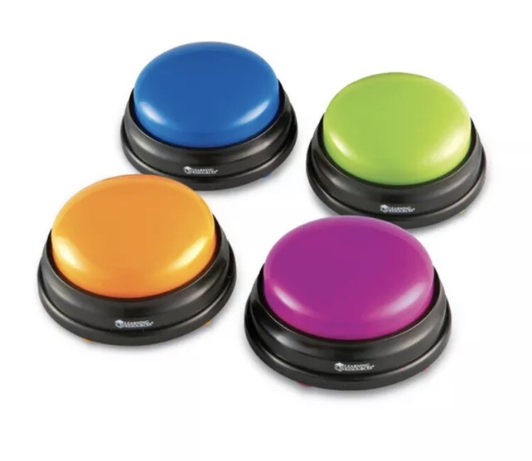 Learning Resources Answer Buzzers, Set of 4 Assorted Colors – Works Great