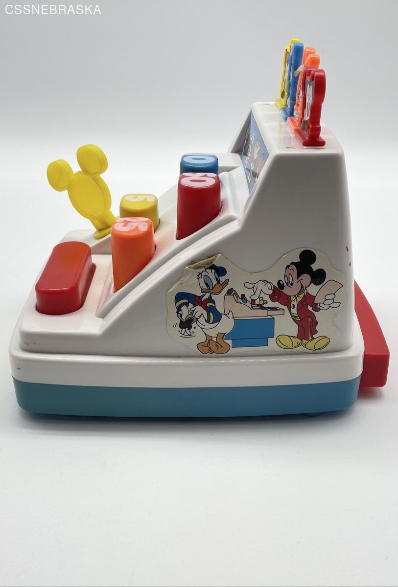 Arco Preschool Carry Around Cash Register Vintage Plastic Mickey Mouse