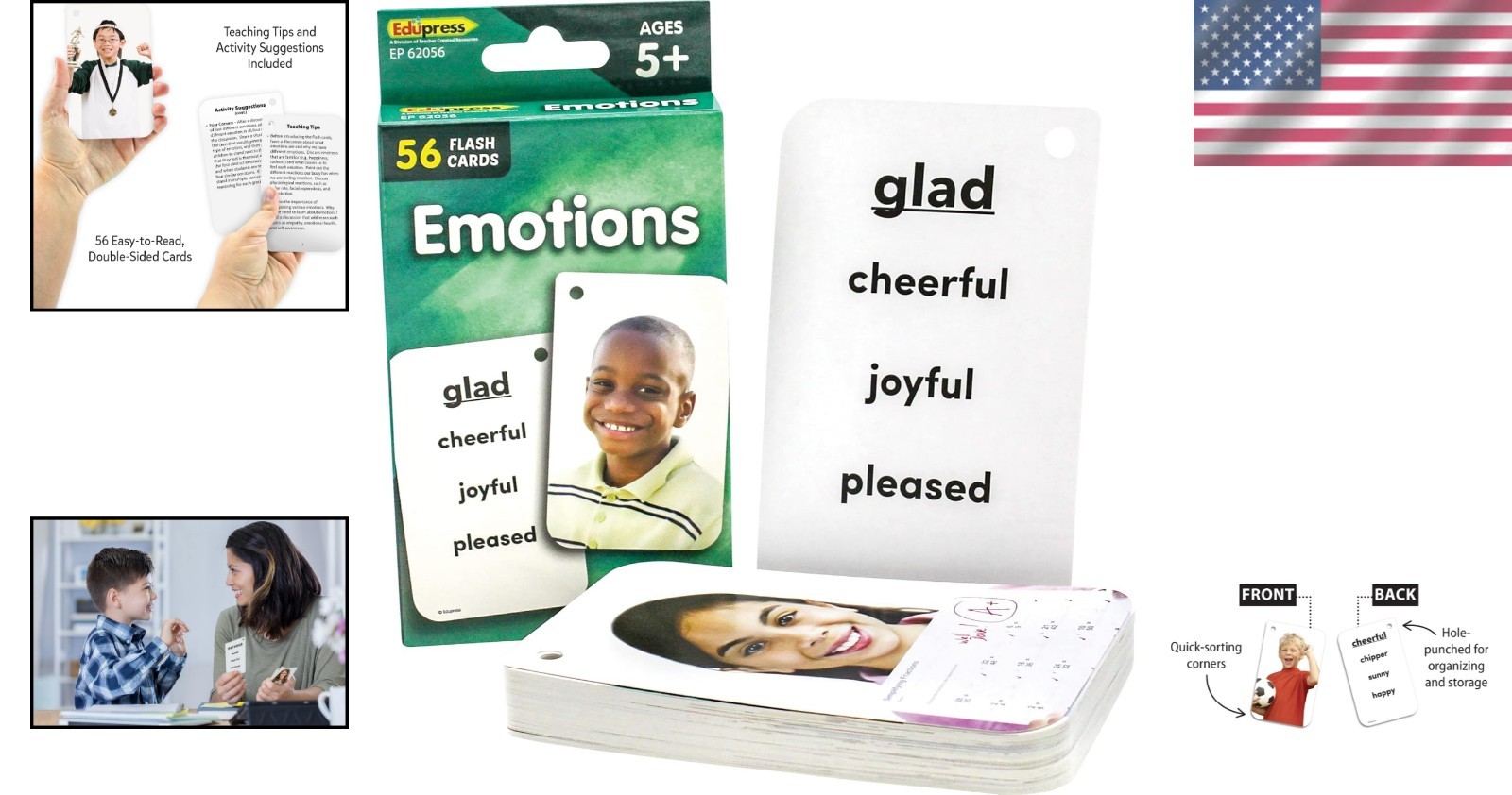 56-Piece Emotions Flash Card Set – Unlock Emotional Intelligence Skills