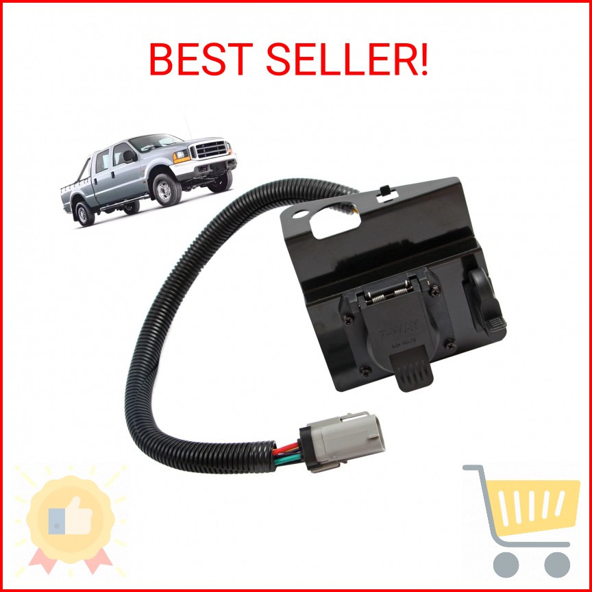 vierzweites 4 & 7 Pin Trailer Tow Wiring Harness Fit for Ford F250 F350 Super Du