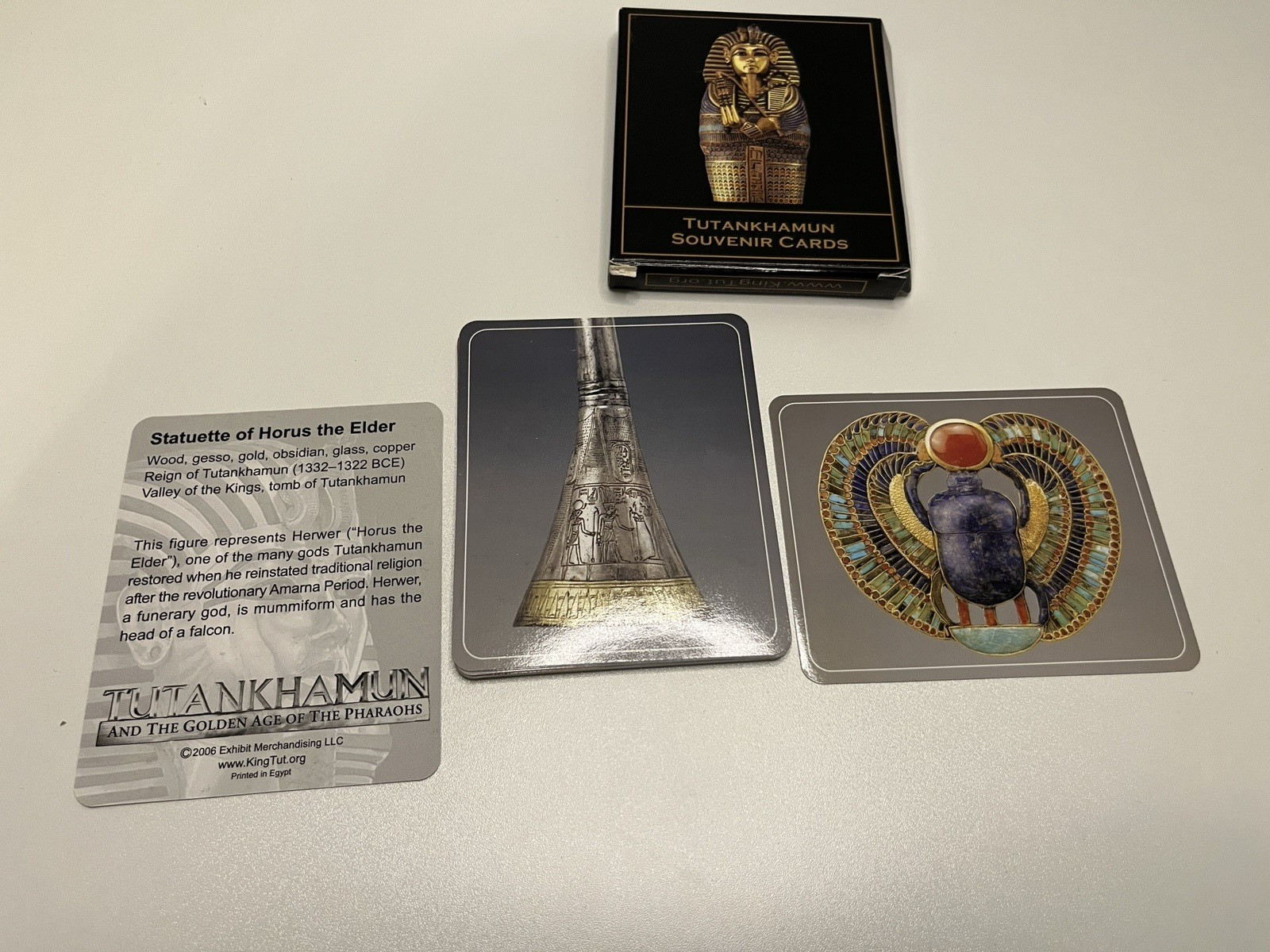 Tutankhamun Souvenir Cards 37 Artifact Info Cards Exhibit Egypt Egyptology
