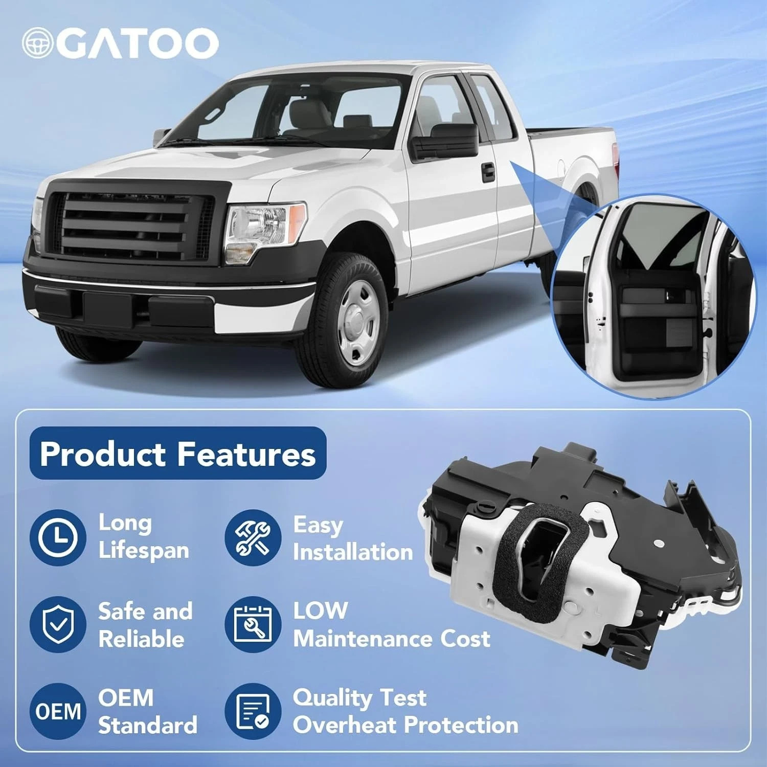 Rear Left Driver Side Door Lock Latch Actuator Fit for Ford F150 Lobo 2009 20…