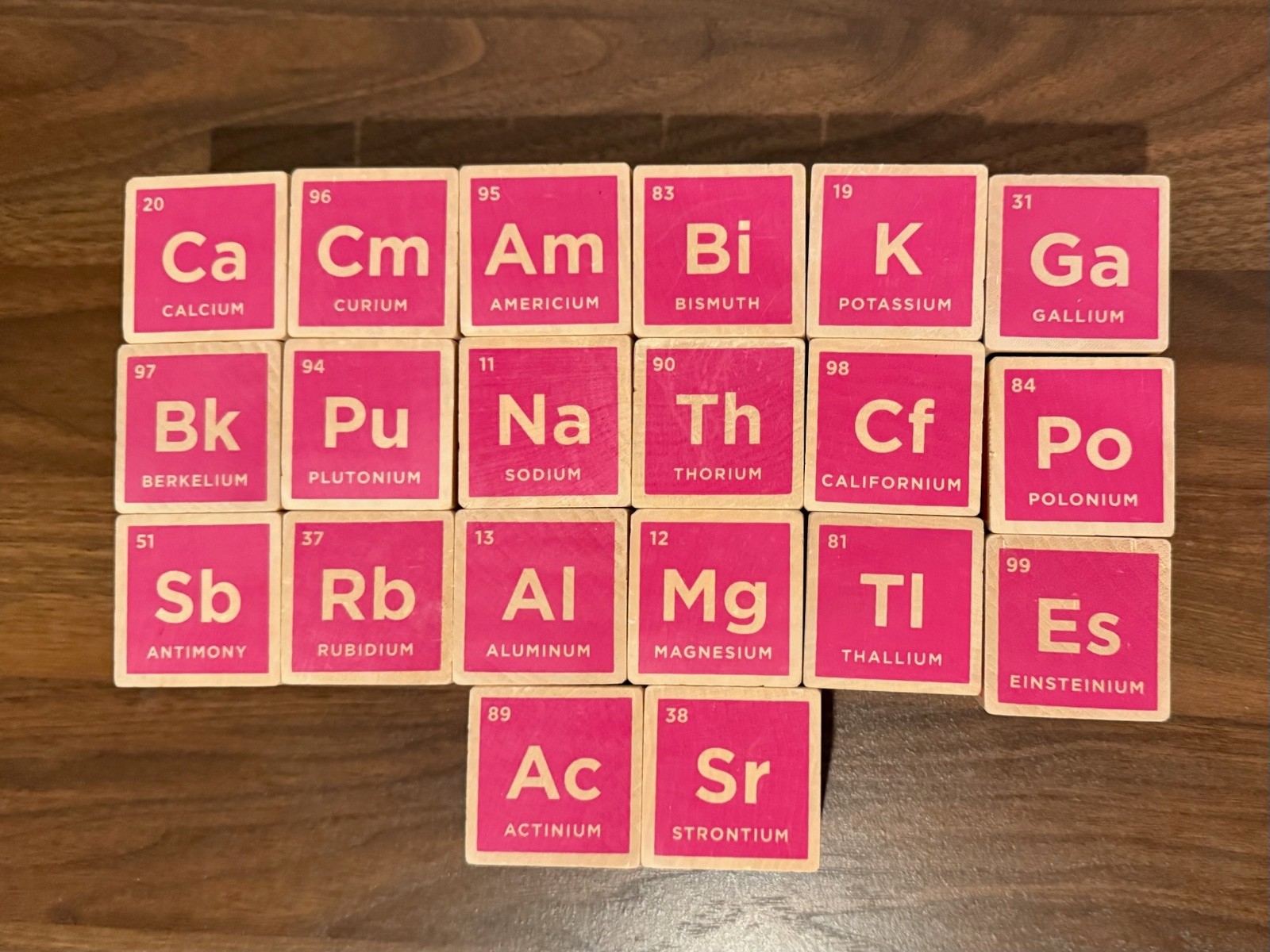 Uncle Goose Periodic Table Blocks Full Set 20pc Wooden 1.75″ Multicolor Used