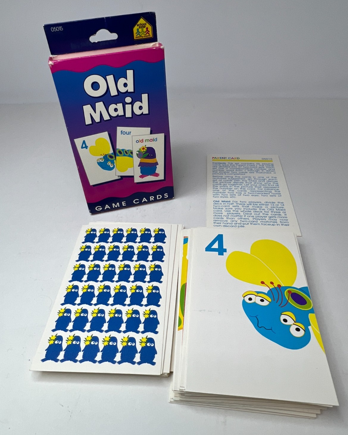 Old Maid Playing Cards 1992 School Zone Publishing Company COMPLETE