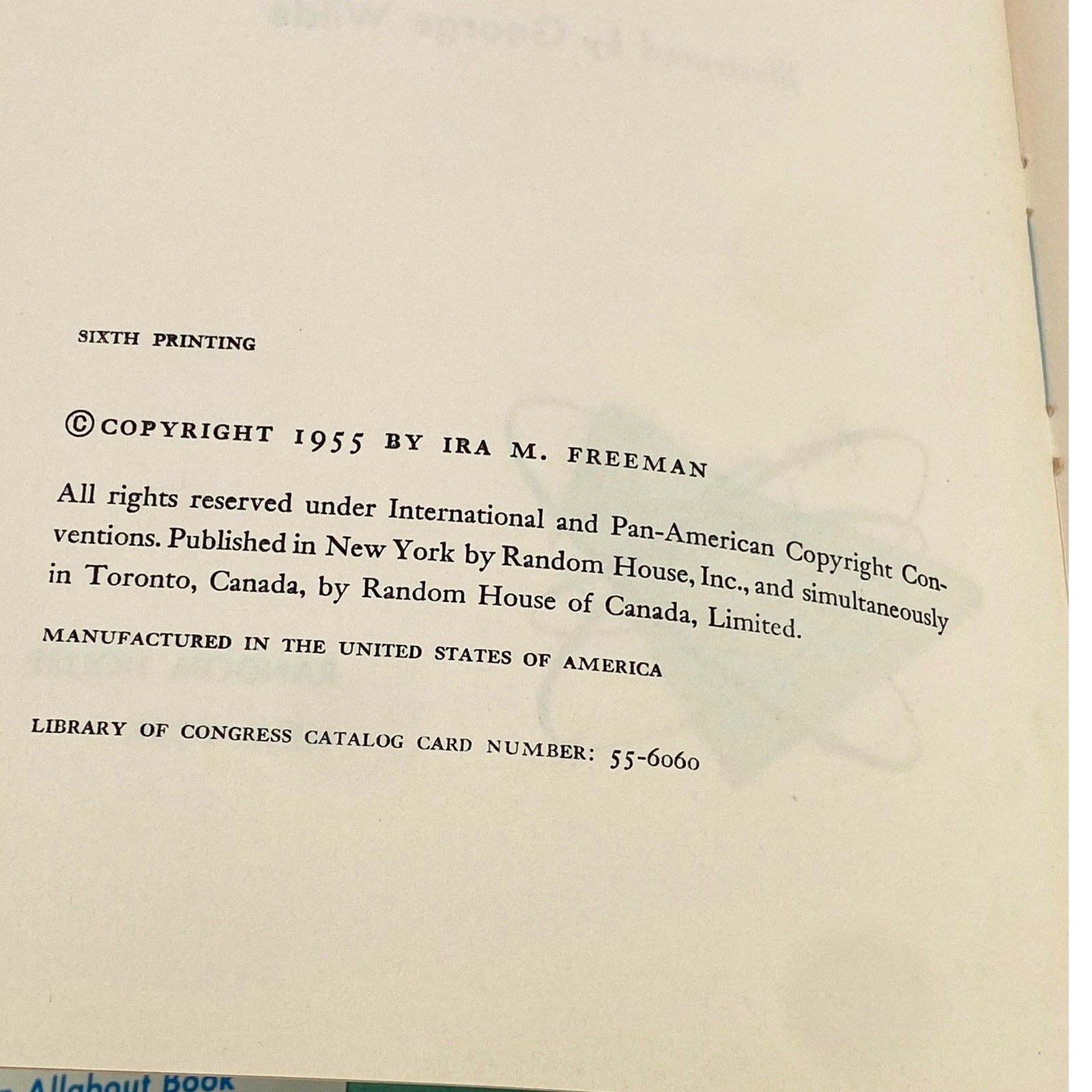 1955 All About The Atom Ira Freeman An All About Books #10 Random House