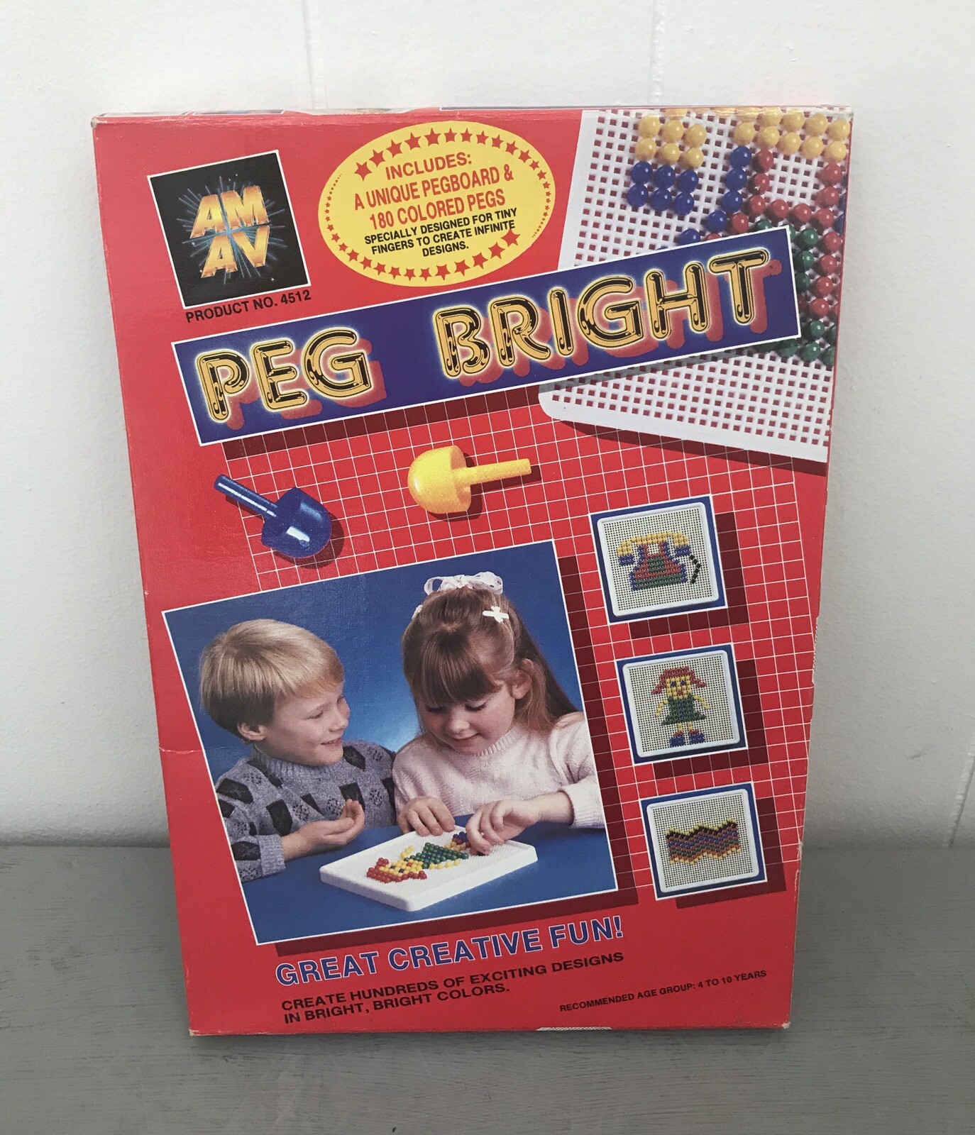 PEG BRIGHT 1988 AMAV #4512 VINTAGE NIB KIDS Great Creative Fun Ages 4-10 Years