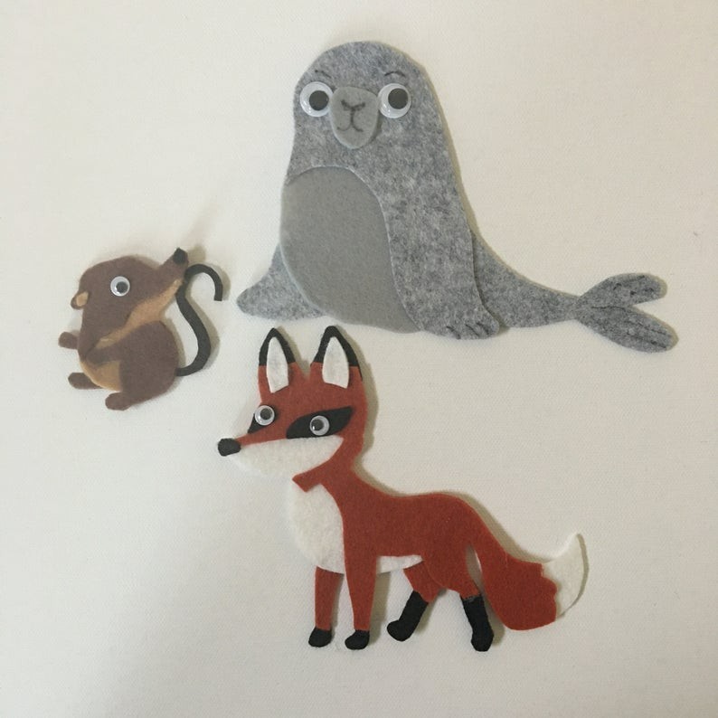 Rockin’ With the Puffins – Handmade Felt Pieces for Felt or Flannel Board Play