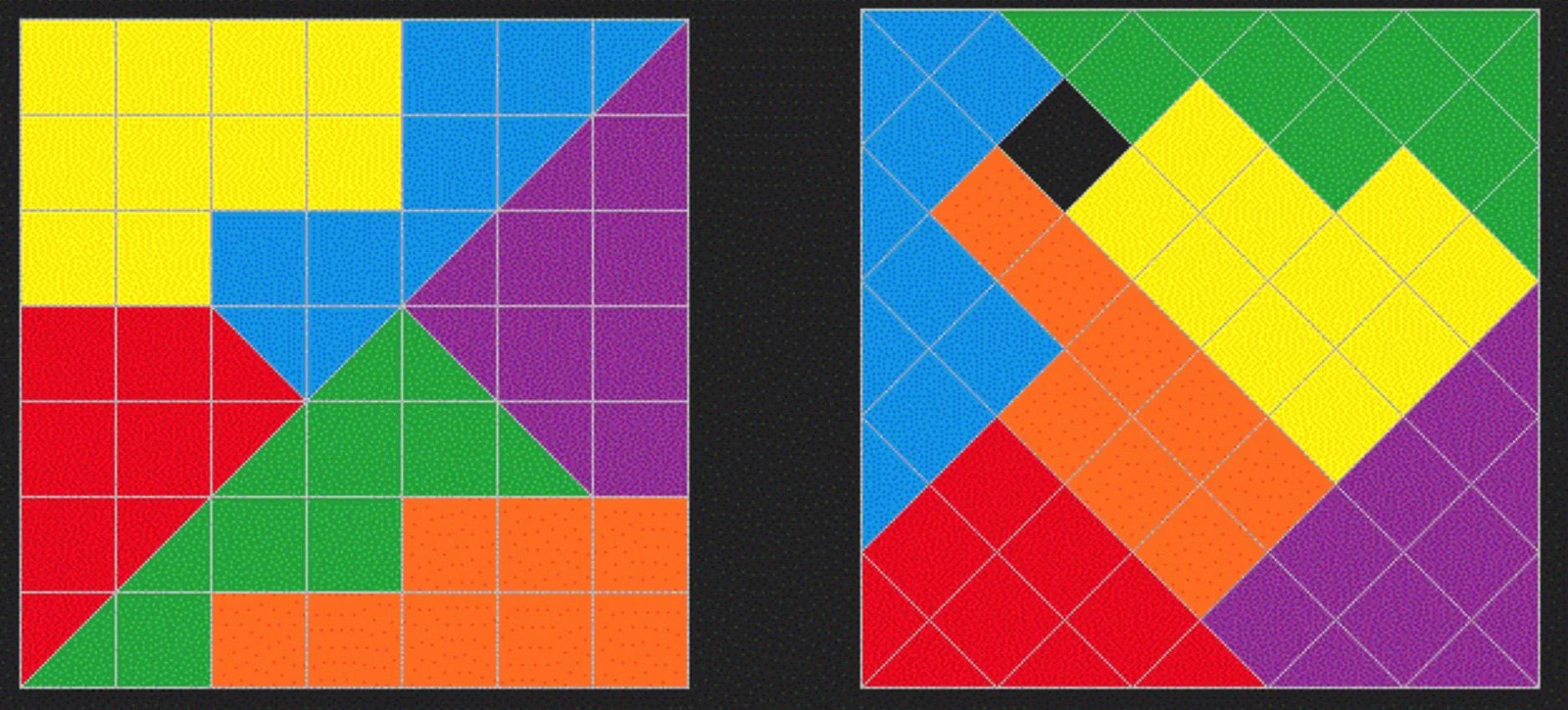 Disappearing Square Puzzle Version 2 – Vintage Modern Design, Fun Brain Teaser,
