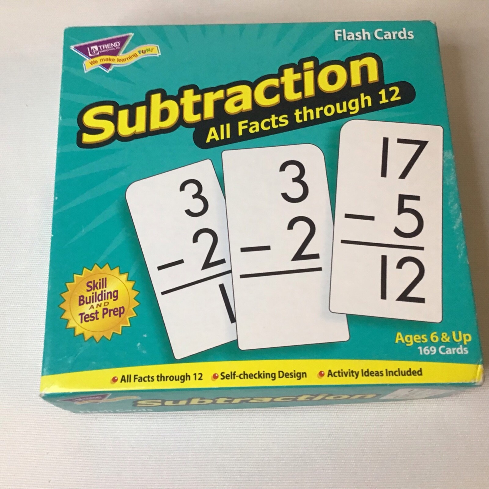 Trend Brand Subtraction Flash Cards Ages 6 Up Preowned All Facts Through 12