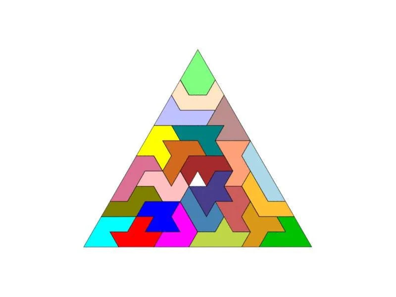 Heptiamond Puzzle with Box – 24 Unique Pieces, Double-sided Challenge