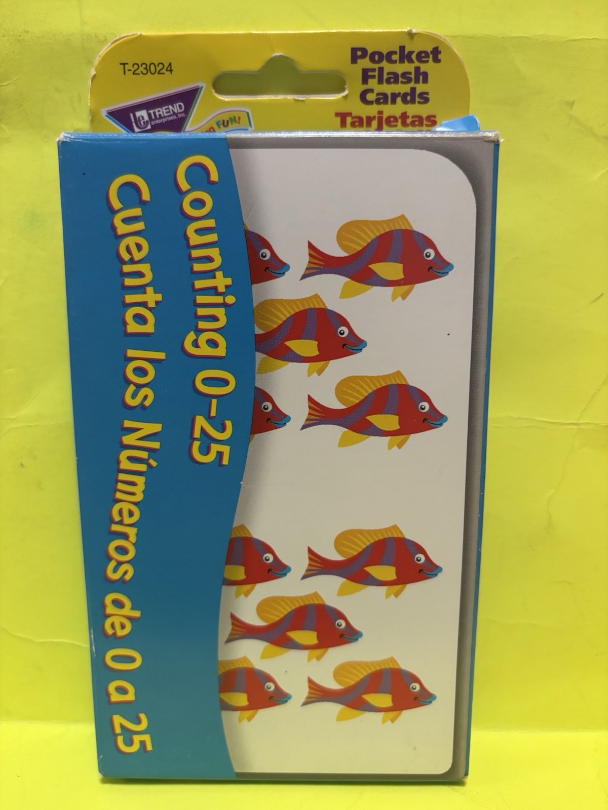 Counting 0-25 Pocket Flash Cards by Trend NEW English & Spanish FREE SHIPPING