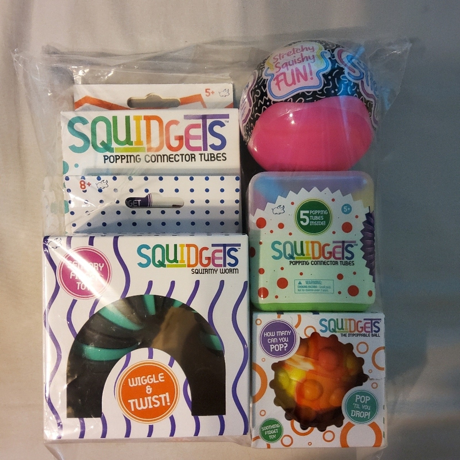 Squish and Fidget Pack – SQUIDGETS & SquishUms 5-Piece Fidget Bundled Set