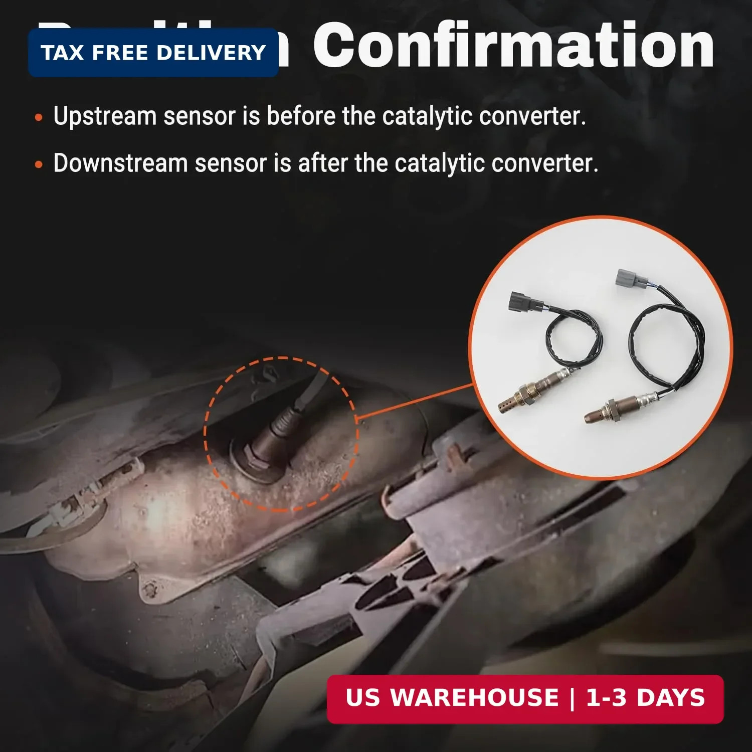 2 PCS Oxygen Sensor Upstream Downstream O2 Sensor Compatible with 2005-2011 Toyo
