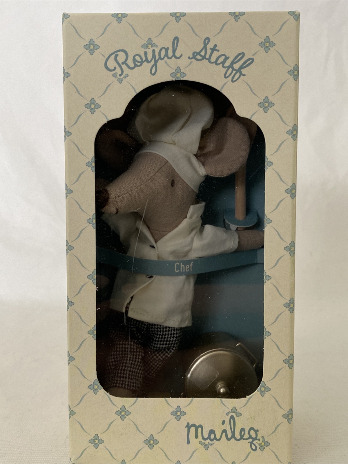 Maileg Royal Staff 6” MOUSE CHEF with POT & COOKING SPOON NEW NRFB