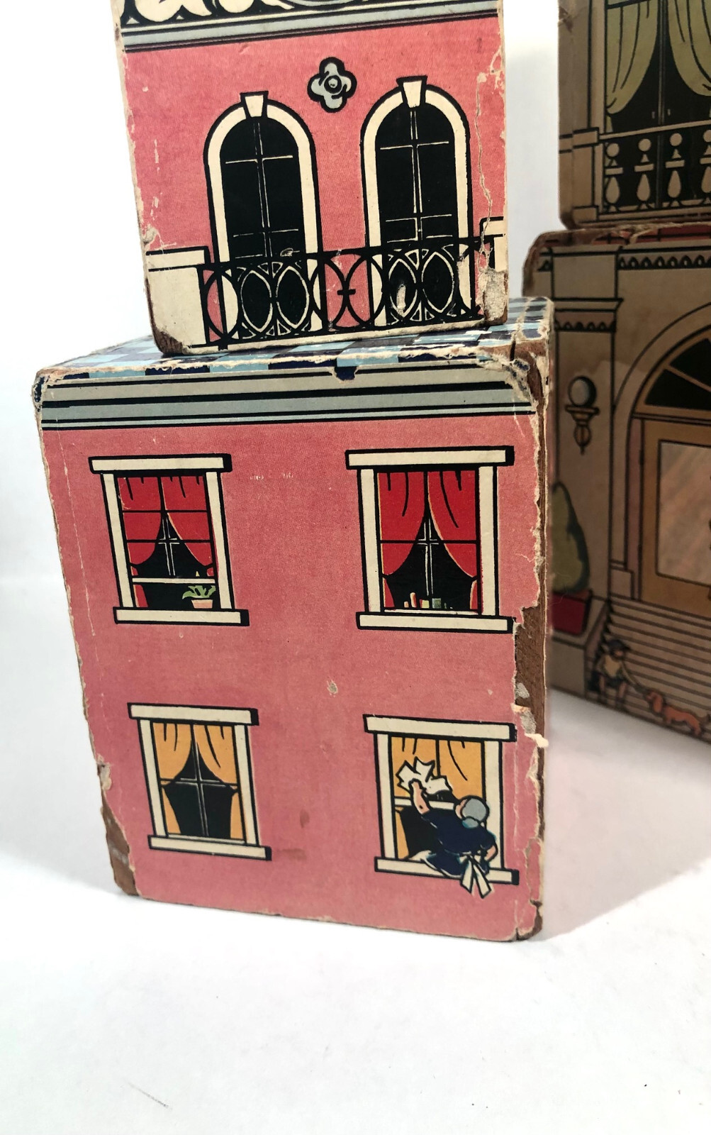 Vintage Antique set of 6 pcs. Wooden Nesting Blocks – 1949 Saml. Gabriel, NYC
