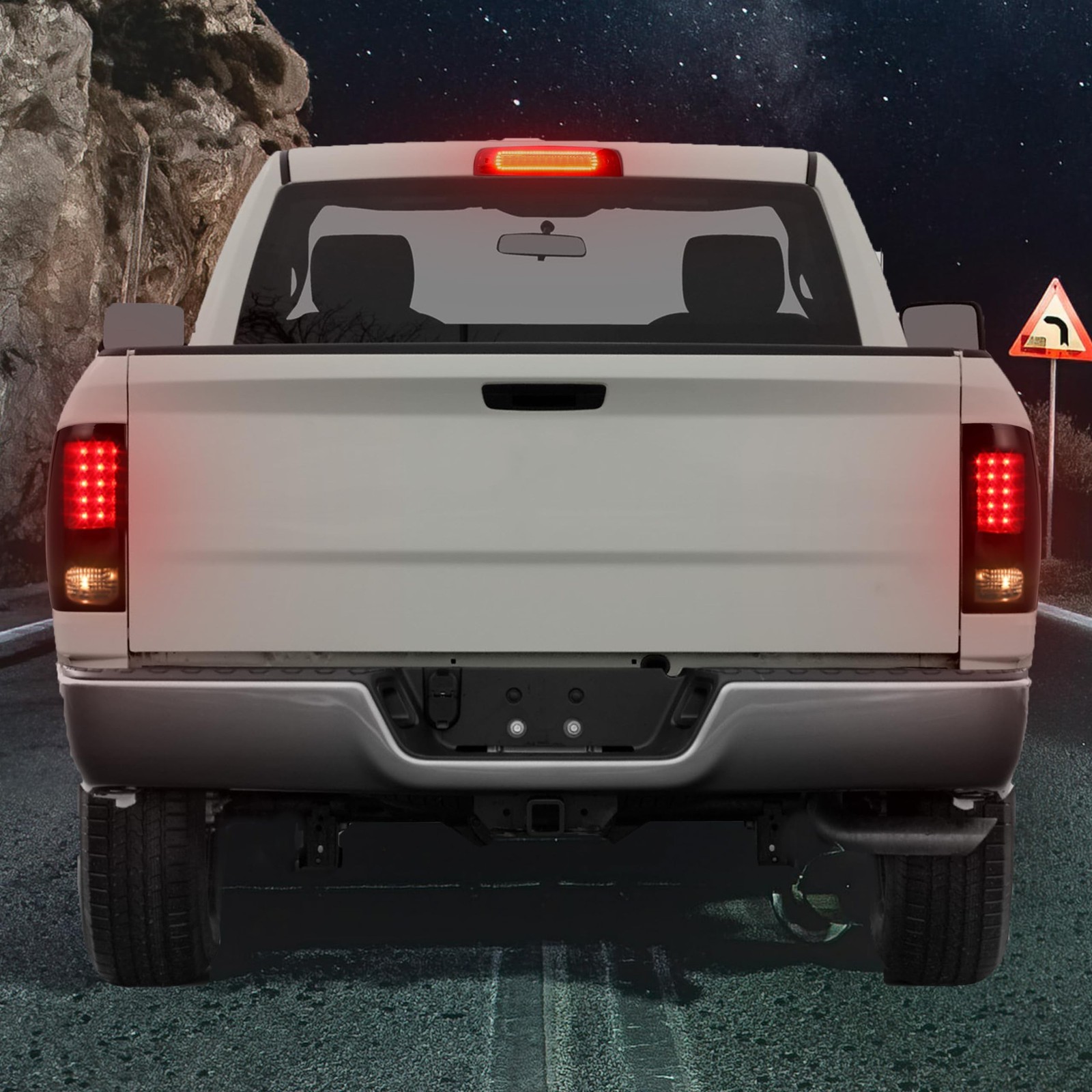 LED Tail Lights for Dodge RAM 1500 2500 3500 09-18, Smoked Black LED Tailligh…
