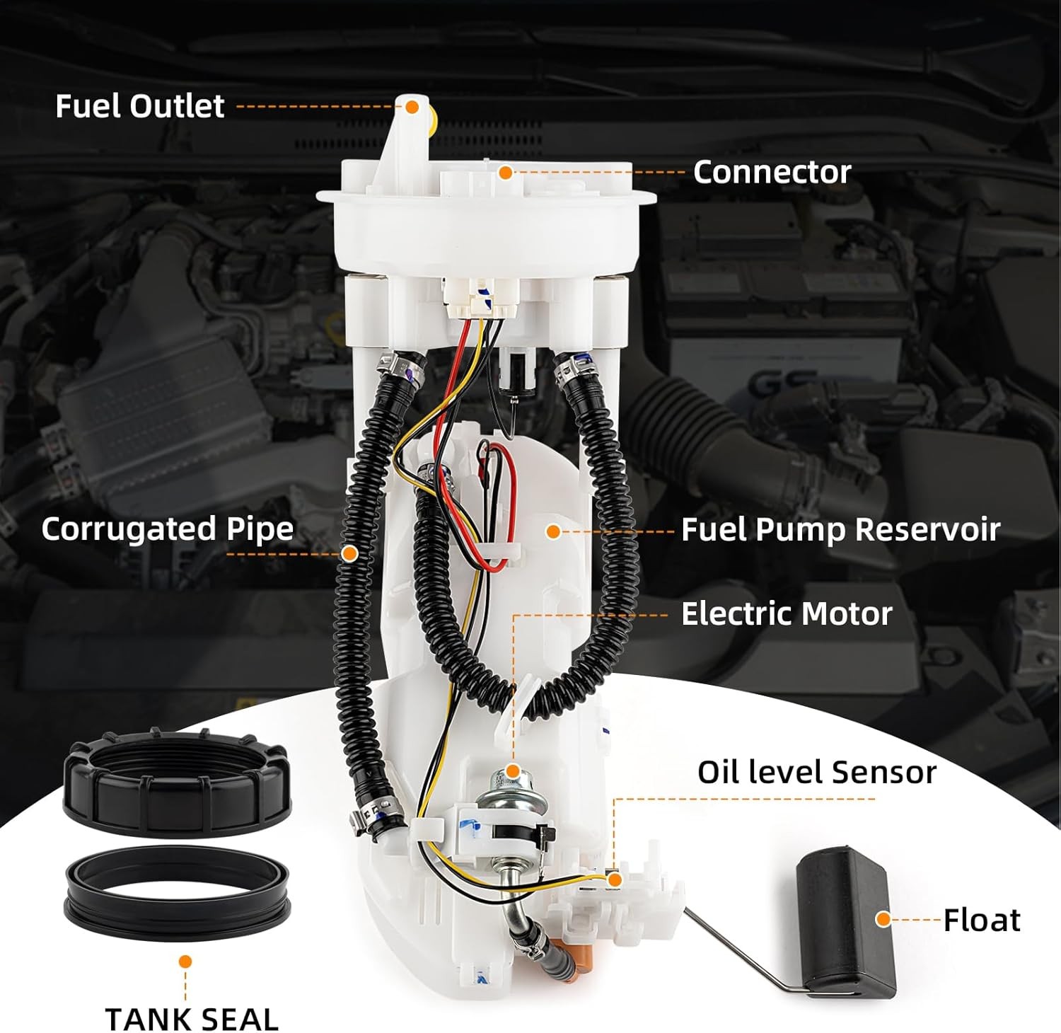 Electric Fuel Pump Module Assembly with Sending Unit Compatible For Honda Civic