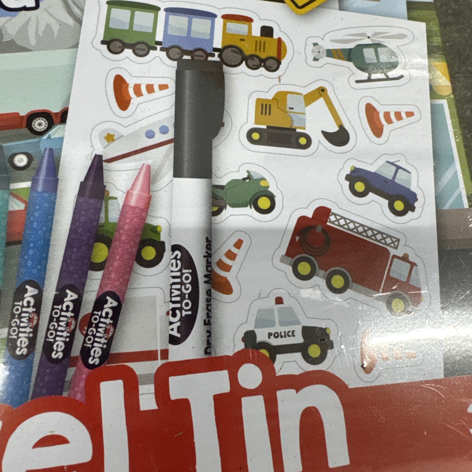 Activities-to-Go Travel Tin ON THE MOVE Coloring Pad and more NEW & SEALED
