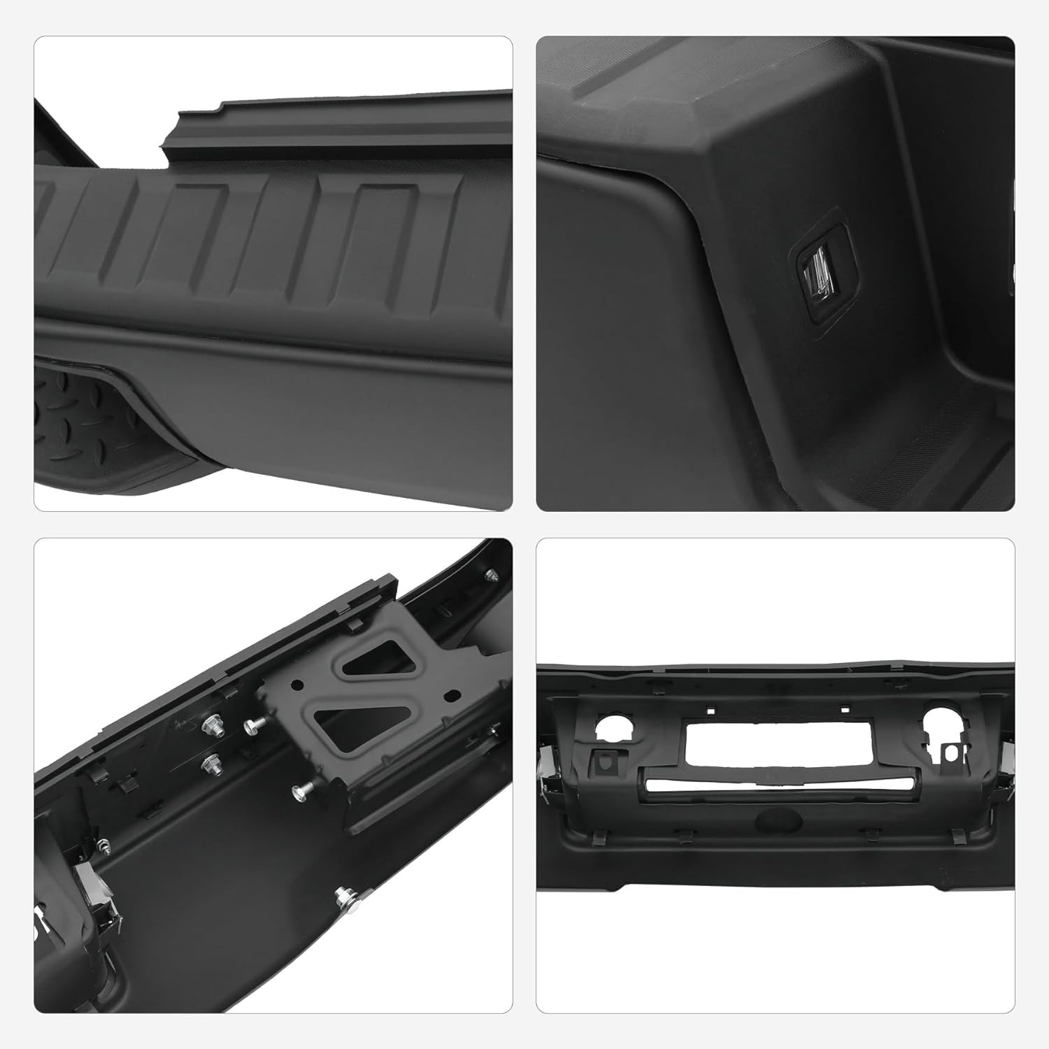 14-18 Chevy Silverado GMC Sierra 1500 Rear Step Bumper Assembly Black Steel w/o