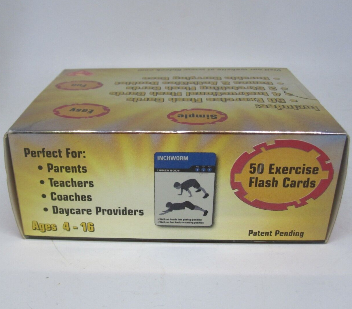 Superman 50 Exercise Education Flash Cards For Kids Ages 4 to 16 NEW