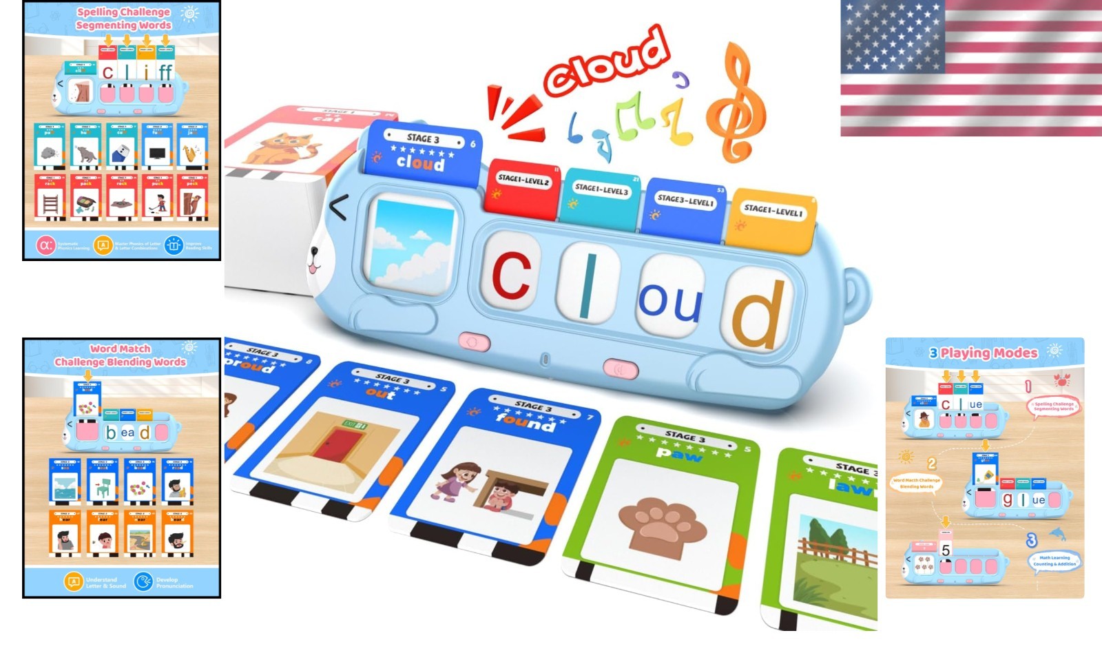 Kids Phonics Learning Flash Cards – Educational Toy Set
