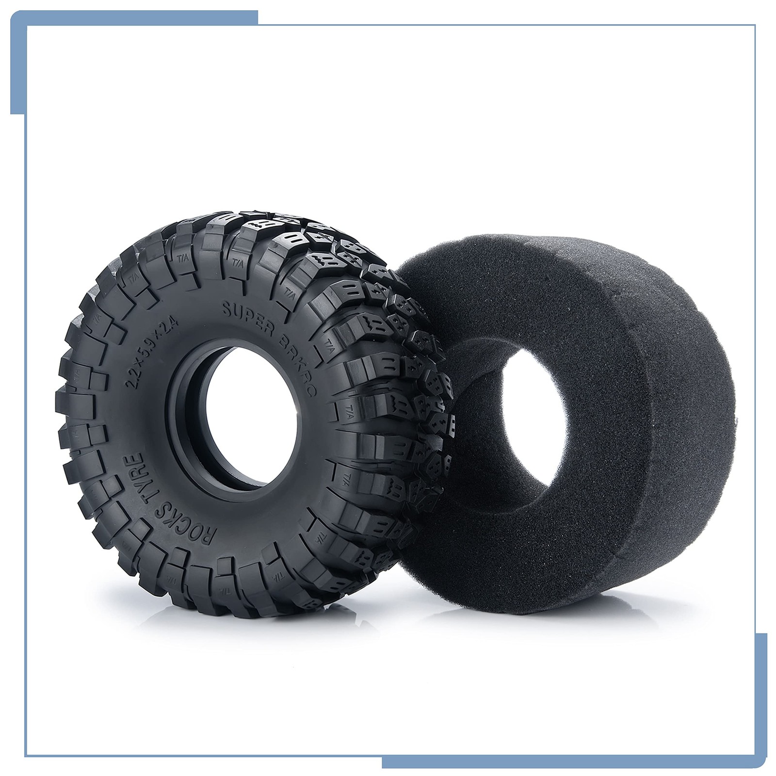 RC Rubber 2.2 Crawler Tires 150MM 4PCS for 1/10 Scale SCX10 D90 Wraith 90048 …