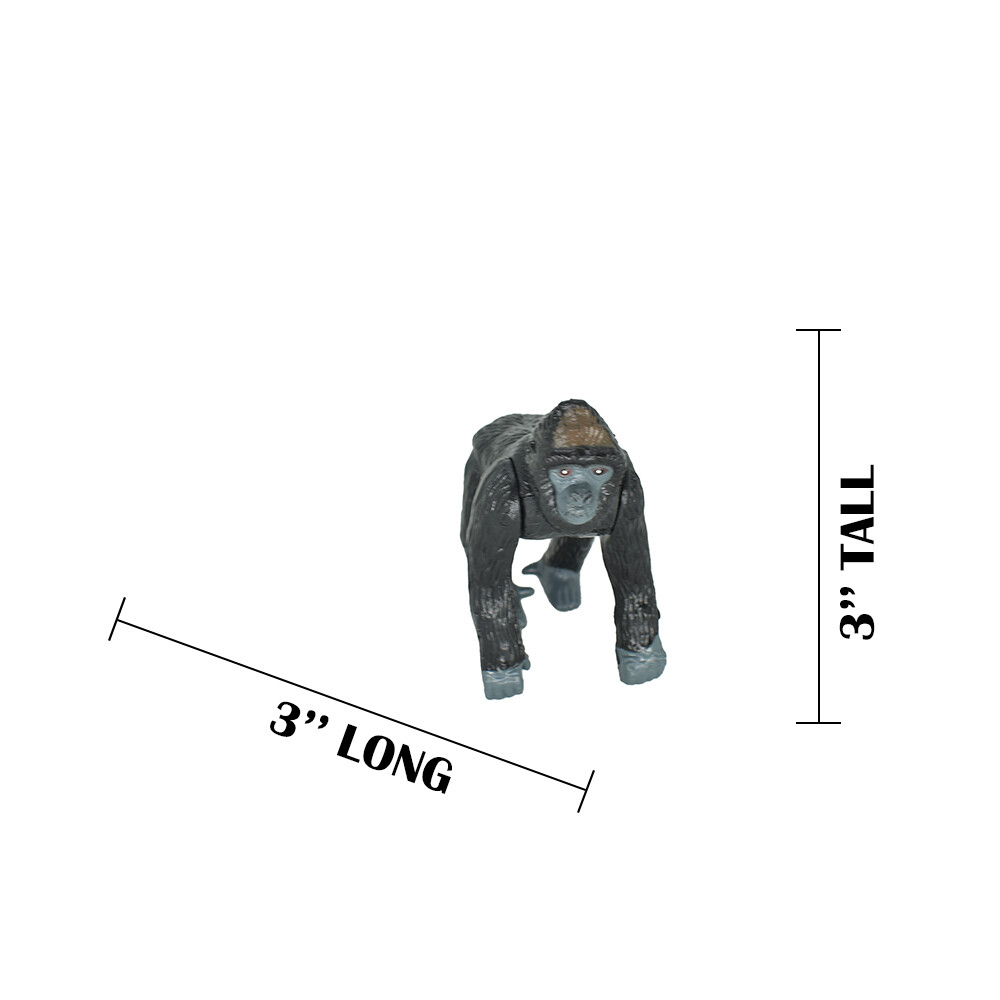 Gorilla, Plastic Toy Animal, Kids Gift, Realistic Figure, Educational 3″ F061